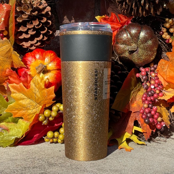 Starbucks ✨LIMITED EDITION✨ Black Glitter Gold Stainless Steel Tumbler - Picture 6 of 9